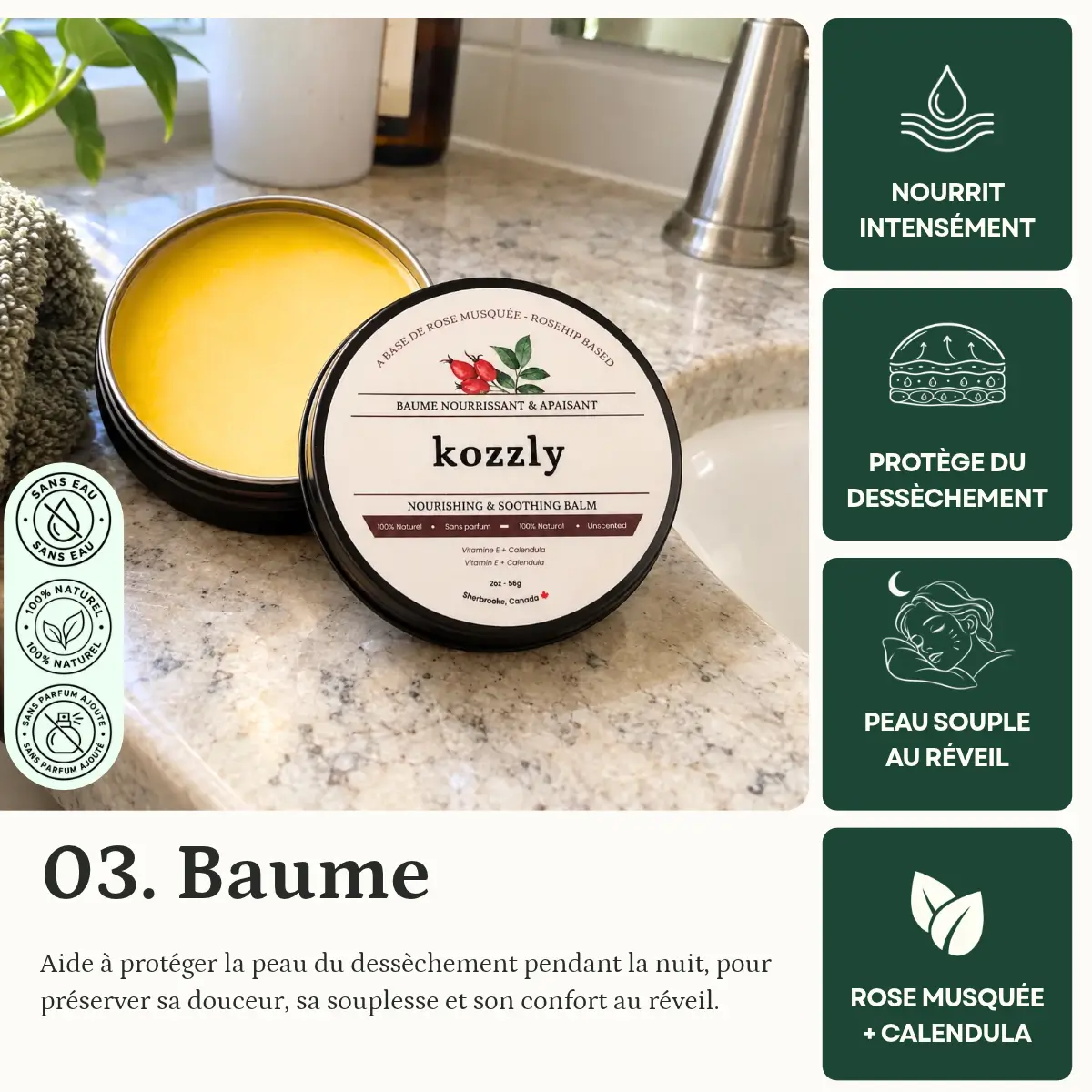 THE KOZZLY RITUAL · 3 STEPS FOR REACTIVE SKIN