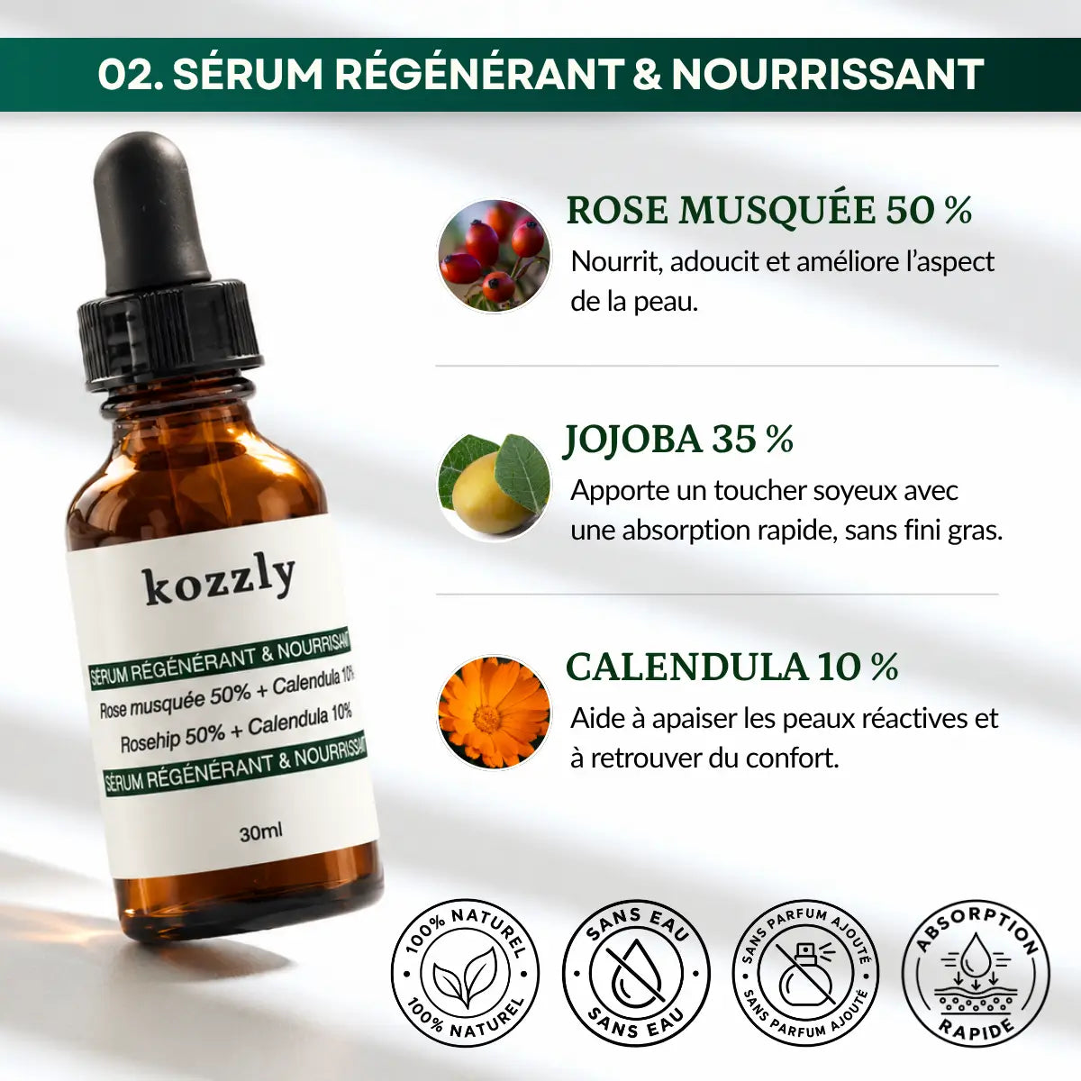 LE RITUEL KOZZLY · 3 ÉTAPES POUR PEAUX RÉACTIVES