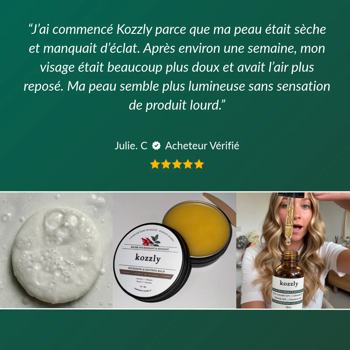 THE KOZZLY RITUAL · 3 STEPS FOR REACTIVE SKIN